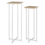 Sellettes en mtal stockies, lot de 2 - blancheporte