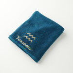 Serviettes de bain brodes verseau - 420g / m2 - blancheporte