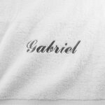 Collection serviettes de bain personnalisables confort moelleux - drap de douche : 70x130cm - blanc - ...