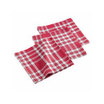 Serviette de table carreaux - lot de 3 - blancheporte