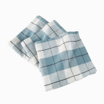 Serviette de table carreaux tiss� teint - lot de 3 - blancheporte