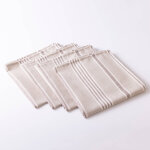 Serviettes de table rayes - lot de 4 - blancheporte