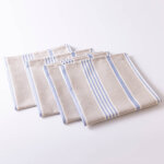 Serviettes de table ray�es - lot de 4 - blancheporte