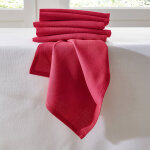 Serviette de table unie - lot de 6 - blancheporte
