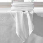 Serviette de table unie - lot de 6 - blancheporte