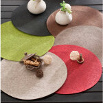 Set de table rond bambou - lot de 4 - blancheporte