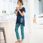 T - shirt asymtrique manches courtes marine - blancheporte