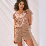 T - shirt boite, imprim papillons - blancheporte
