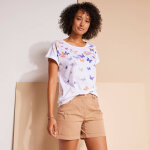 T - shirt boite, imprim papillons - blancheporte