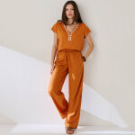 T - shirt brod� col v fantaisie - blancheporte