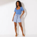T - shirt col carr galon fantaisie - blancheporte