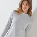 T - shirt col  chemin�e  maille micro - polaire - chaleur intense - blancheporte