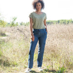 T - shirt col rond imprim� minimaliste - blancheporte