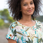 T - shirt col rond imprim tropical - blancheporte