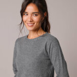 T - shirt col rond, maille gratte - blancheporte