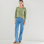 T - shirt col rond manches 3 / 4, broderie anglaise - blancheporte