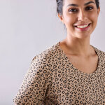 T - shirt col rond manches courtes imprim - blancheporte