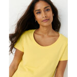 T - shirt col rond manches courtes uni coton - blancheporte