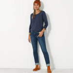 T - shirt col rond manches longues uni - blancheporte