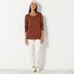 T - shirt col rond manches longues uni - blancheporte