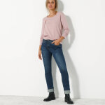 T - shirt col rond manches longues uni - blancheporte