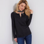 T - shirt col tunisien manches longues - blancheporte