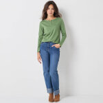 T - shirt col tunisien manches longues - blancheporte