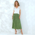 T - shirt col v avec macram et jour chelle - blancheporte