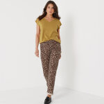 T - shirt col v, maille fantaisie brillante - blancheporte