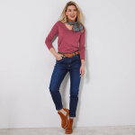 T - shirt col v manches longues - blancheporte