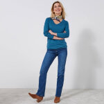 T - shirt col v manches longues - blancheporte