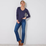 T - shirt col v manches longues - blancheporte