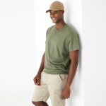 T - shirt henley confort manches courtes - coton biologique( * * ) - blancheporte