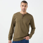 T - shirt henley confort manches longues - lot de 2 - blancheporte