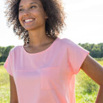 T - shirt imprim� col rond - blancheporte