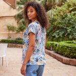 T - shirt imprimé manches courtes jungle multicolore - blancheporte T - shirt imprimé manches courtes jungle multicolore - blancheporte
