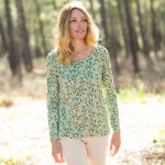 T - shirt imprim manches longues en coton biologique( * * ) - blancheporte
