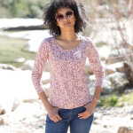 T - shirt imprimé manches longues en coton biologique( * * ) - blancheporte T - shirt imprimé manches longues en coton biologique( * * ) - blancheporte