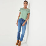 T - shirt manches courtes dentelle - blancheporte