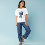 T - shirt manches courtes imprimé placé, spécial petites - blancheporte T - shirt manches courtes imprimé placé, spécial petites - blancheporte