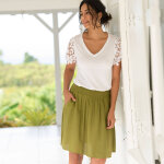 T - shirt manches courtes, macram - blancheporte