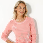 T shirt manches longues imprim� fleuri - blancheporte