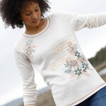 T shirt manches longues imprim fleuri - blancheporte