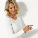 T - shirt manches longues, jersey en coton biologique( * * ) - blancheporte