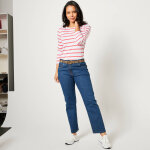 T - shirt marinire manches longues, coton biologique( * * ) - blancheporte
