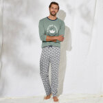 T - shirt pyjama imprim� manches longues - blancheporte