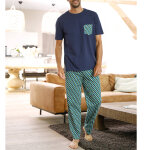 T - shirt pyjama manches courtes marine - blancheporte T - shirt pyjama manches courtes marine - blancheporte