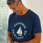 T - shirt de pyjama manches courtes motif bateau - blancheporte