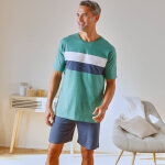 T - shirt pyjama manches courtes vert - blancheporte T - shirt pyjama manches courtes vert - blancheporte