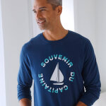 T - shirt pyjama manches longues motif bateau - blancheporte T - shirt pyjama manches longues motif bateau - blancheporte
